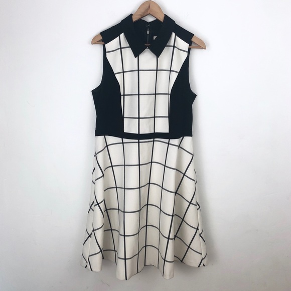 loft windowpane dress